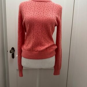 J crew pointelle allover crewneck sweater Pink Medium